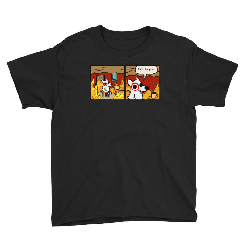 This Is Fine Bullseye Youth Tee | Artistshot