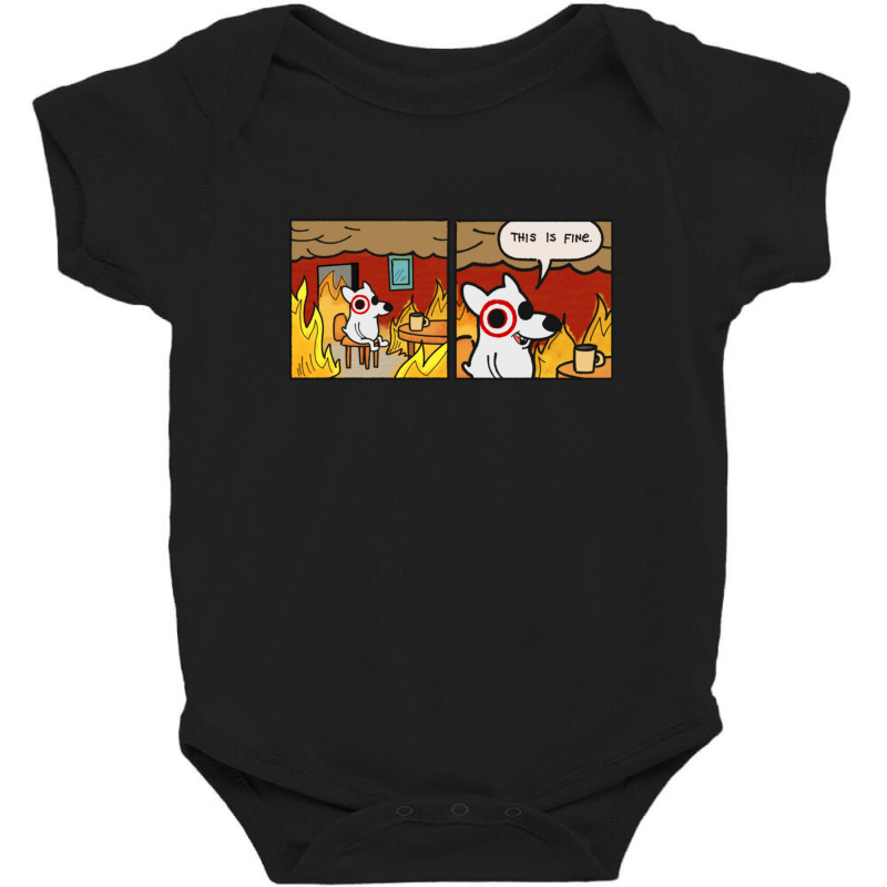 This Is Fine Bullseye Baby Bodysuit | Artistshot