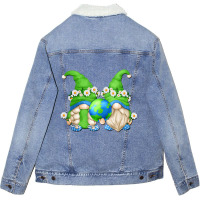 Cute Daisy Flower Hippie Couple For Mom And Dad Ea Unisex Sherpa-lined Denim Jacket | Artistshot