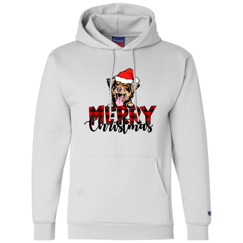 Merry Christmas Australian Shepherd Champion Hoodie | Artistshot