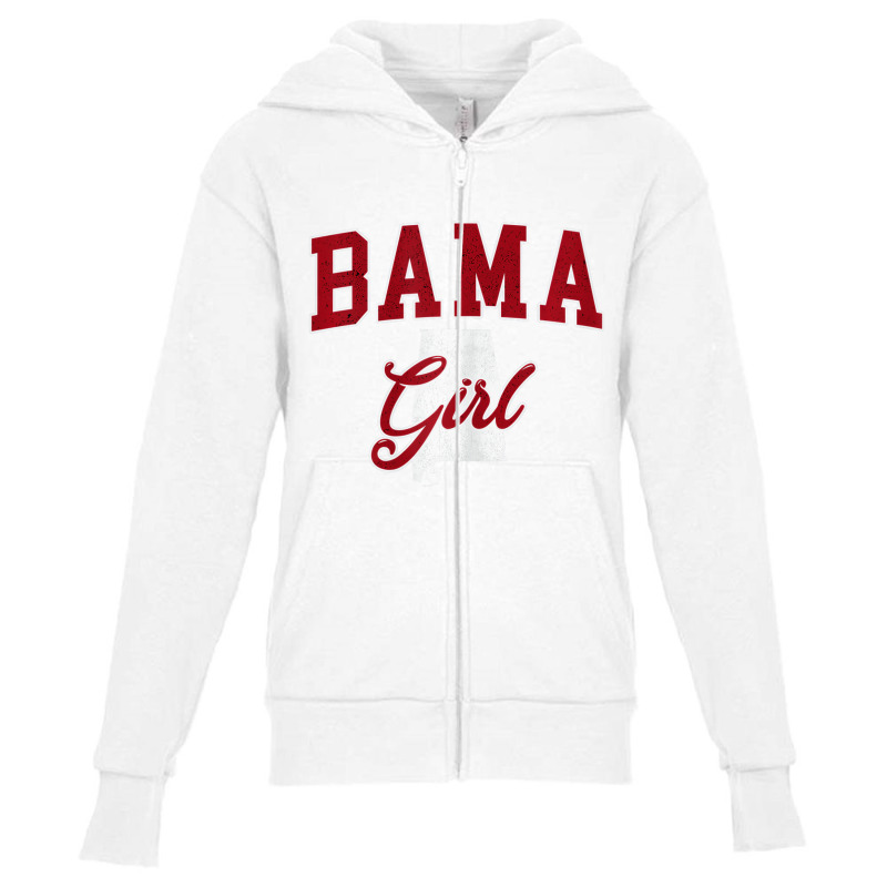 Bama Girl Alabama Pride Tshirt For Women And Kids Youth Zipper Hoodie by ravand | Artistshot