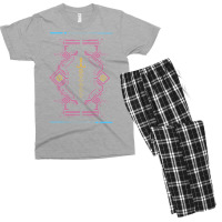 Polyhedral Dice Sword Synthwave Colors Neon Men's T-shirt Pajama Set | Artistshot