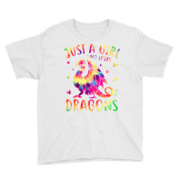 Cute Just A Girl Who Loves Dragons Tie Dye Women A Youth Tee | Artistshot