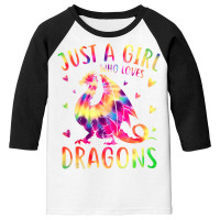 Cute Just A Girl Who Loves Dragons Tie Dye Women A Youth 3/4 Sleeve | Artistshot