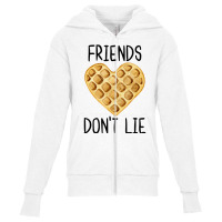 Friends Don't Lie Funny Waffle Heart Love For Best Youth Zipper Hoodie | Artistshot