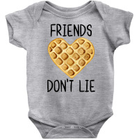 Friends Don't Lie Funny Waffle Heart Love For Best Baby Bodysuit | Artistshot