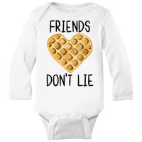 Friends Don't Lie Funny Waffle Heart Love For Best Long Sleeve Baby Bodysuit | Artistshot