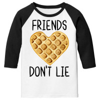 Friends Don't Lie Funny Waffle Heart Love For Best Youth 3/4 Sleeve | Artistshot