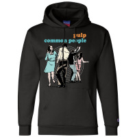 Pulp Common People  Retro 90s Fan Design Champion Hoodie | Artistshot