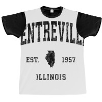 Centreville Michigan Mi Vintage Athletic Black Spo Graphic T-shirt | Artistshot