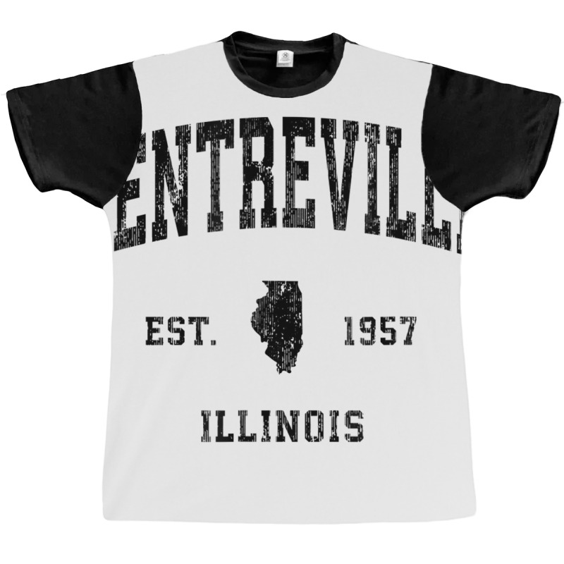 Centreville Michigan Mi Vintage Athletic Black Spo Graphic T-shirt | Artistshot