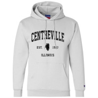 Centreville Michigan Mi Vintage Athletic Black Spo Champion Hoodie | Artistshot