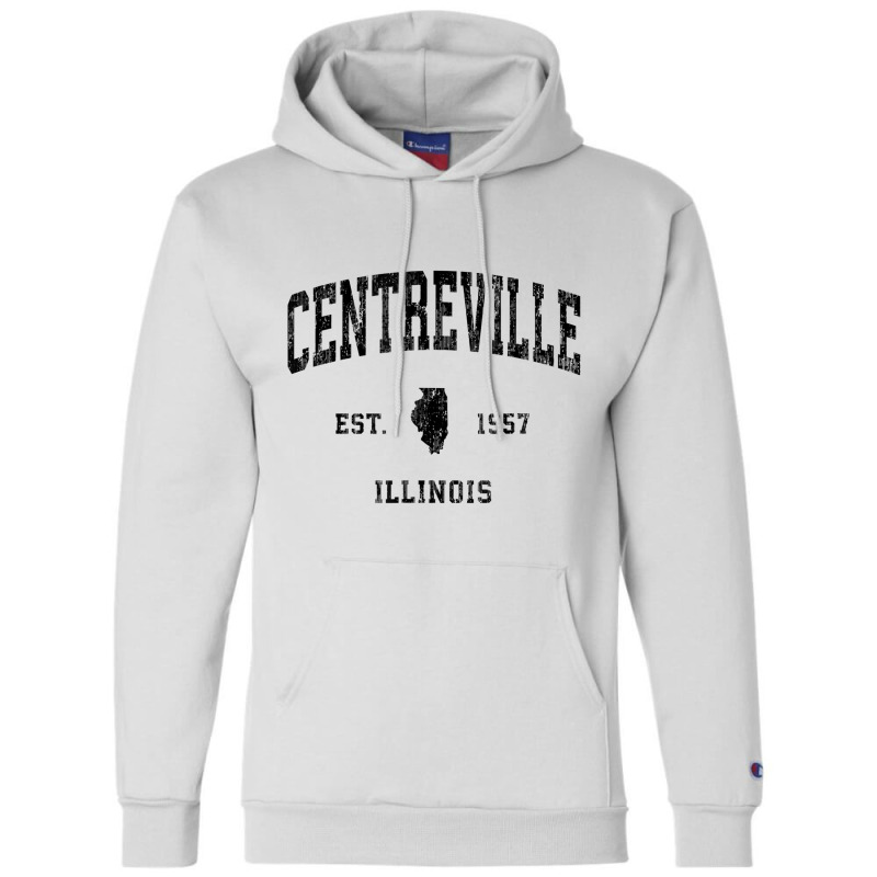 Centreville Michigan Mi Vintage Athletic Black Spo Champion Hoodie | Artistshot