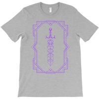 Purple Framed Vintage Polyhedral Dice Set Sword T-shirt | Artistshot