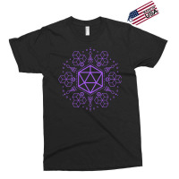 Purple Geometric Polyhedral D20 Dice Tabletop Rpg Exclusive T-shirt | Artistshot