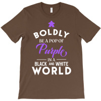 Purple Meeple Boldly Be A Pop Of Color Board Games T-shirt | Artistshot