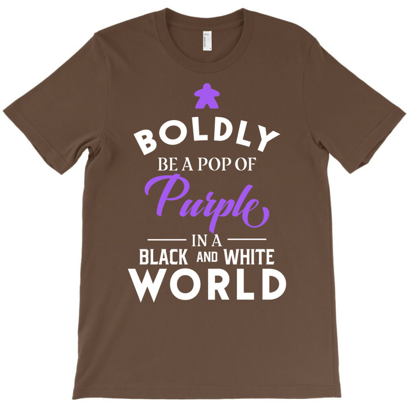 Purple Meeple Boldly Be A Pop Of Color Board Games T-Shirt by basaulajtonya | Artistshot