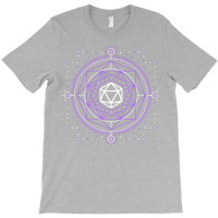 Purple Sacred Symbol Polyhedral D20 Dice Tabletop T-shirt | Artistshot