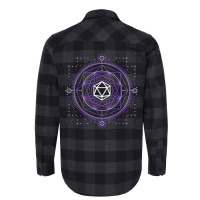 Purple Sacred Symbol Polyhedral D20 Dice Tabletop Flannel Shirt | Artistshot