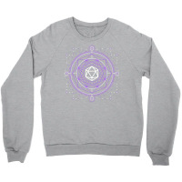 Purple Sacred Symbol Polyhedral D20 Dice Tabletop Crewneck Sweatshirt | Artistshot