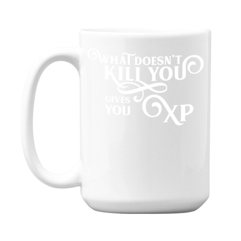 What Doesn't Kill You Gives You Xp Retro Gamer 15 Oz Coffee Mug | Artistshot