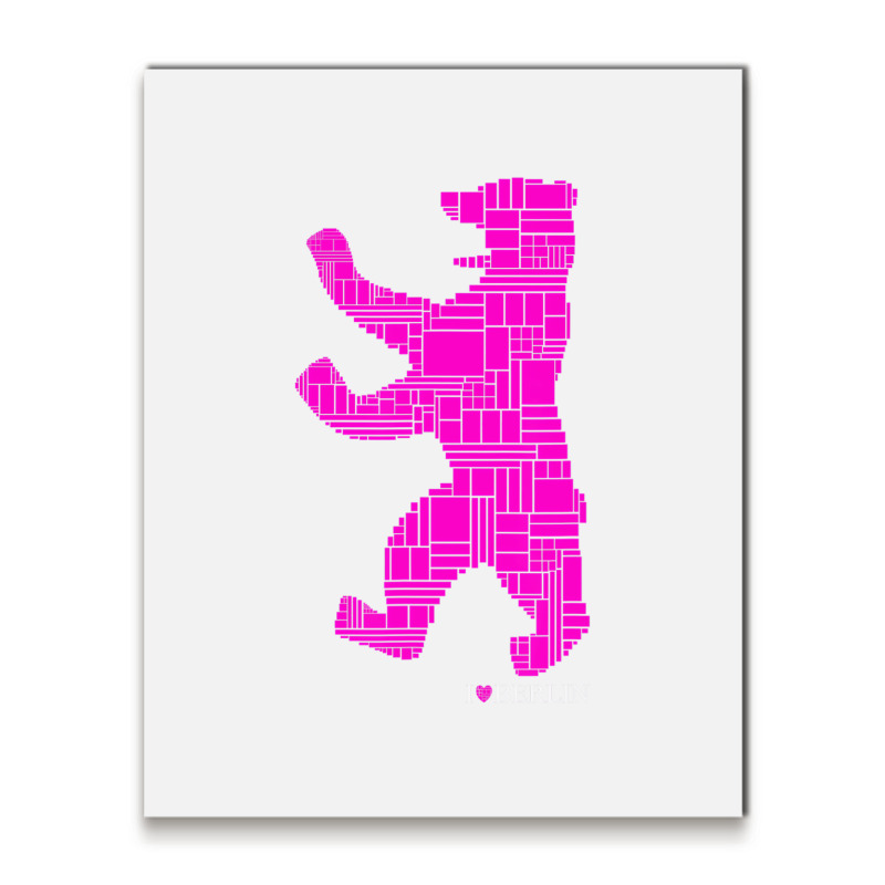 Berlin Design   Berlin Bear   I Love Berlin T Shir Metal Print Vertical | Artistshot