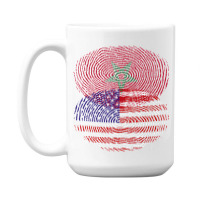 Moroccan American Fingerprint Flags T Shirt 15 Oz Coffee Mug | Artistshot