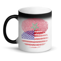 Moroccan American Fingerprint Flags T Shirt Magic Mug | Artistshot