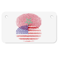 Moroccan American Fingerprint Flags T Shirt Motorcycle License Plate | Artistshot