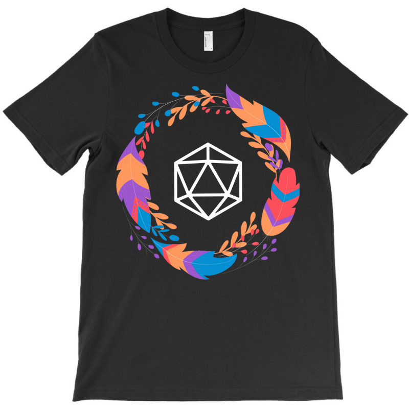 Rainbow Boho Polyhedral D20 Dice Tabletop Rpg Gami T-Shirt by basaulajtonya | Artistshot