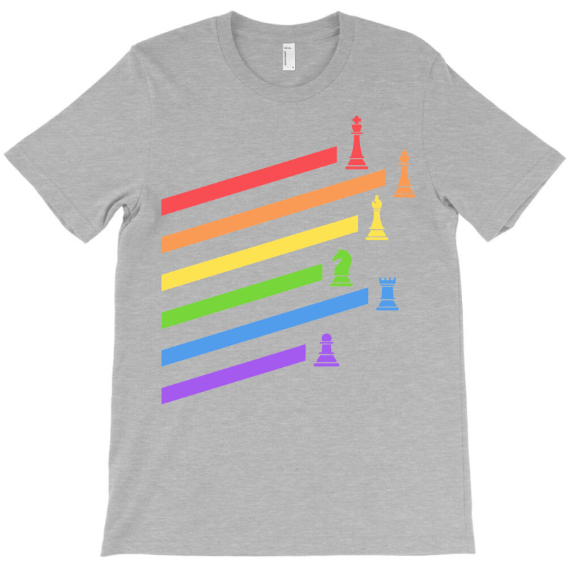 Rainbow Chess Pieces Boardgames Nerd T-Shirt by basaulajtonya | Artistshot