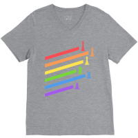 Rainbow Chess Pieces Boardgames Nerd V-neck Tee | Artistshot