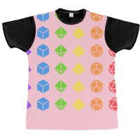 Rainbow Flag Polyhedral Dice Graphic T-shirt | Artistshot