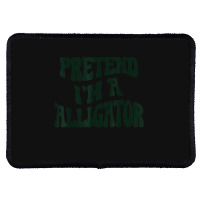 Pretend I'm A Alligator Funny Lazy Halloween Costu Rectangle Patch | Artistshot