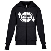 Proud Electrician Electric Electronic Electrical Youth Zipper Hoodie | Artistshot