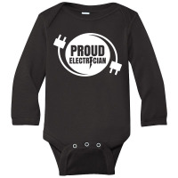 Proud Electrician Electric Electronic Electrical Long Sleeve Baby Bodysuit | Artistshot