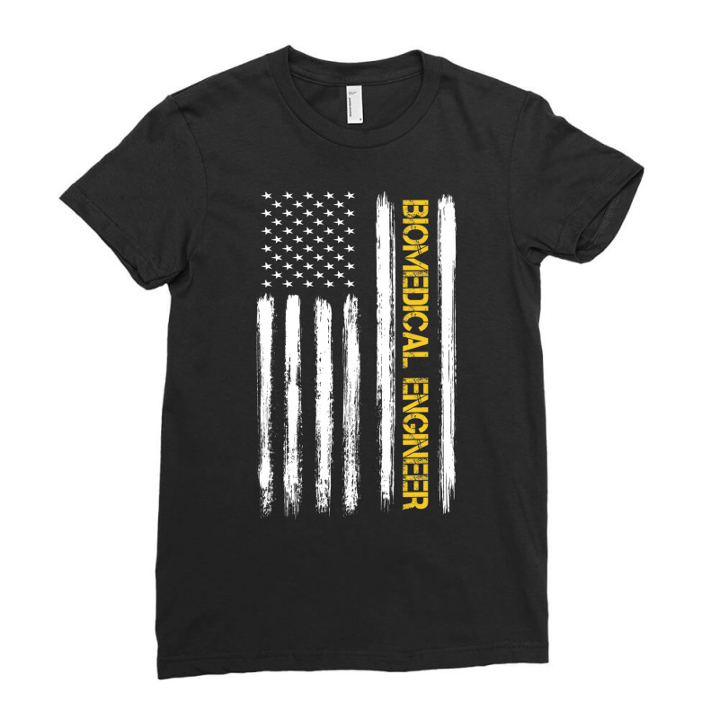 Biomedical Engineer American Flag Engineering Grad Ladies Fitted T-Shirt by holden | Artistshot