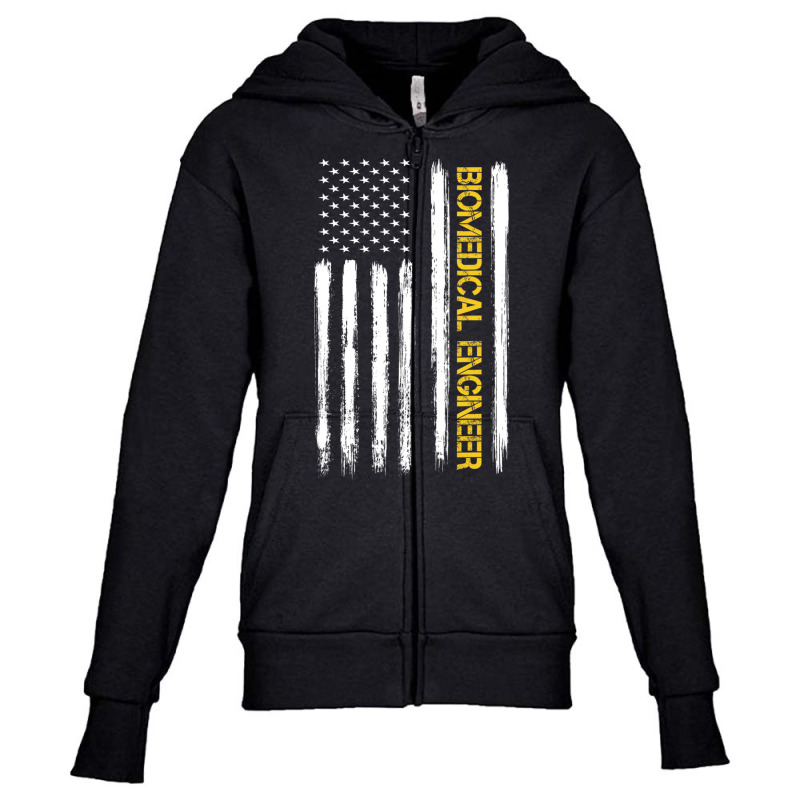 Biomedical Engineer American Flag Engineering Grad Youth Zipper Hoodie by holden | Artistshot