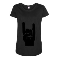 Heavy Metal Satan Horns Black Maternity Scoop Neck T-shirt | Artistshot