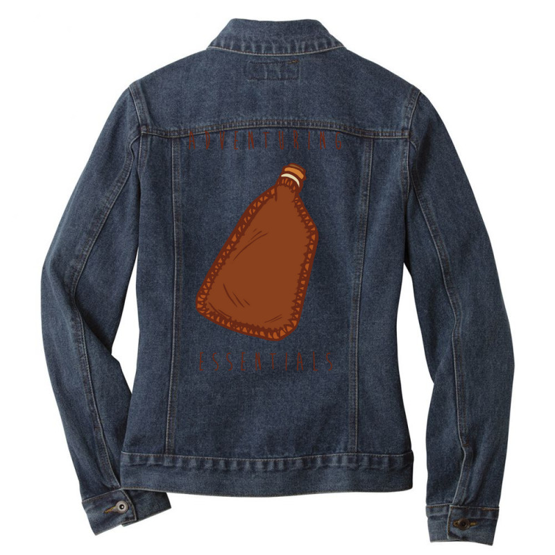 Adventuring Essentials Waterskin Ladies Denim Jacket by ehrdokesl | Artistshot