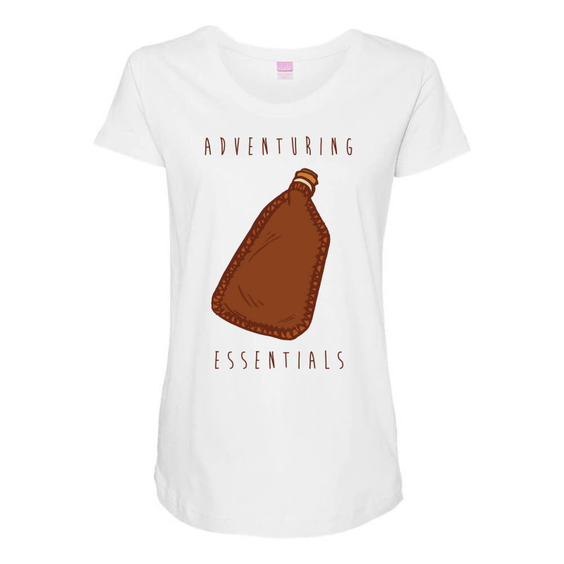 Adventuring Essentials Waterskin Maternity Scoop Neck T-shirt by ehrdokesl | Artistshot