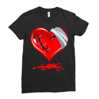 Black Broken Heart Shirt Men Women Pastel Goth Val Ladies Fitted T-shirt | Artistshot