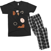 Line Art Face Abstract Art One Line Minimal Line D Men's T-shirt Pajama Set | Artistshot