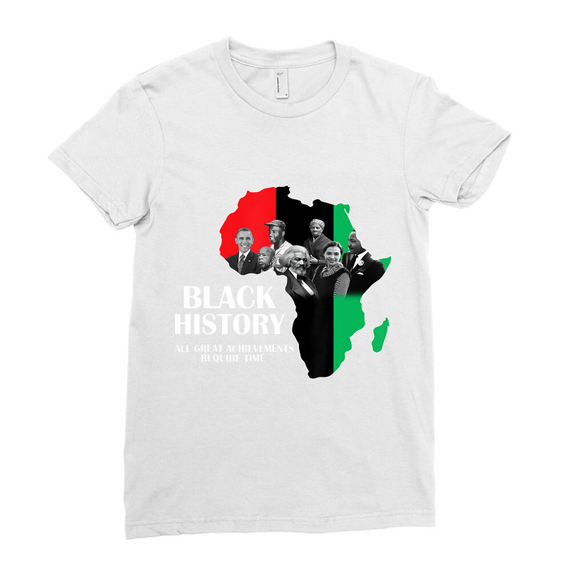 Black History Juneteenth Inspring Black Leader Map Ladies Fitted T-Shirt by aiiluurosy | Artistshot