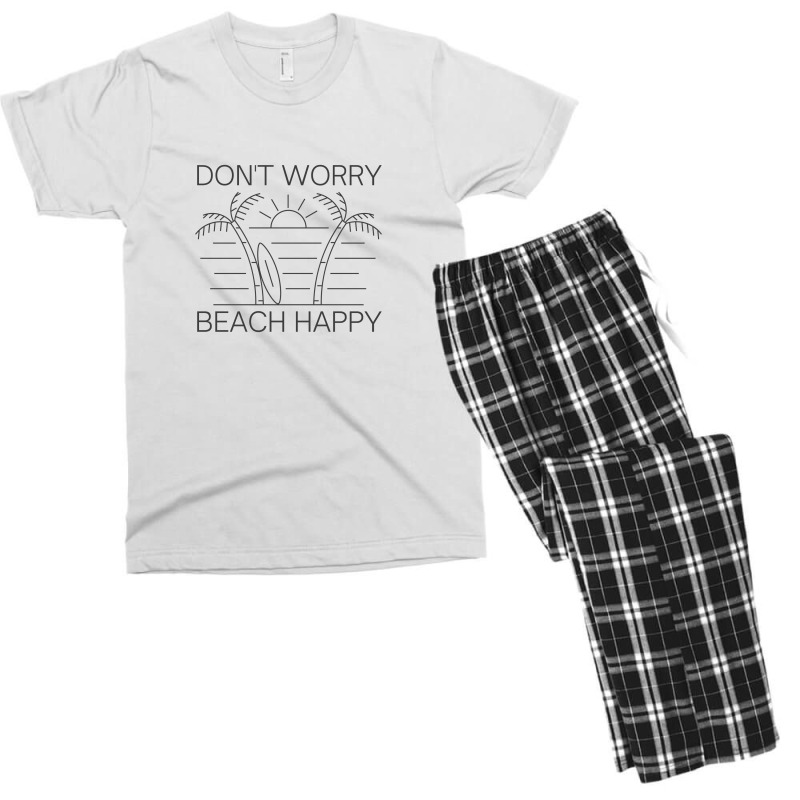 Don't Worry Beach Happy Men's T-shirt Pajama Set by Aspanguji | Artistshot