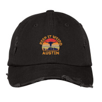 Austin, Texas Keep It Weird Longhorn Sunset T Shir Vintage Cap | Artistshot