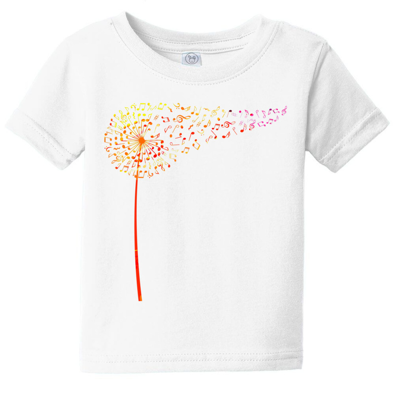 Music Notes Dandelion Flower For Men Women T Shirt Baby Tee by catricegar | Artistshot