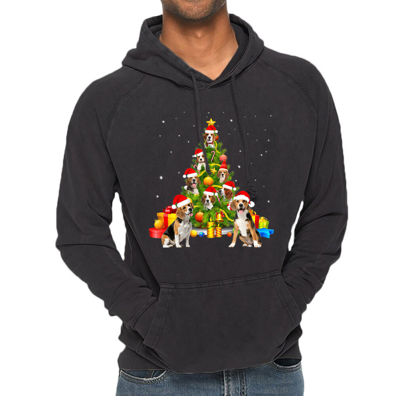 Beagle Dog Lover Matching Santa Beagle Christmas T Vintage Hoodie by holden | Artistshot