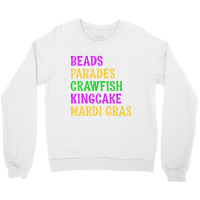 Beads, Parades, Crawfish, Kingcake, Mardi Gras Men Crewneck Sweatshirt | Artistshot