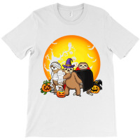 Boo Halloween Sloth With Pumpkin Funny Halloween C T-shirt | Artistshot